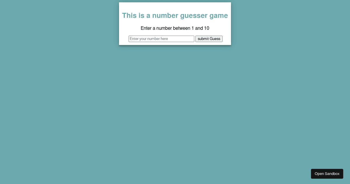 react - Codesandbox