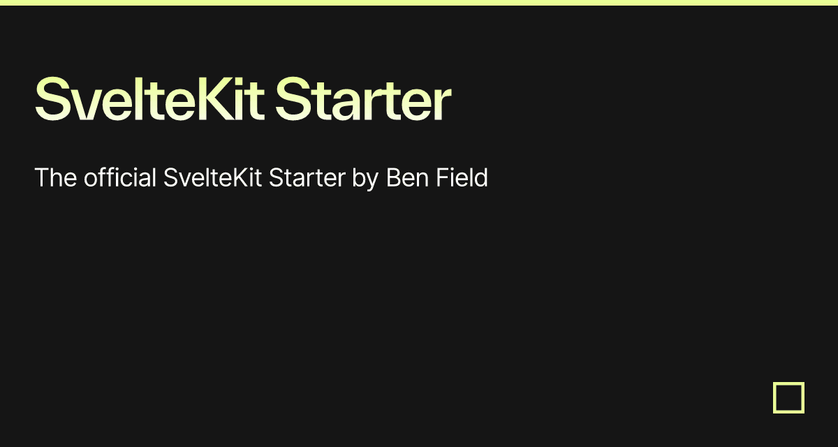 SvelteKit Starter - Codesandbox