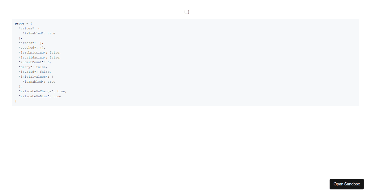 Formik Example - Codesandbox