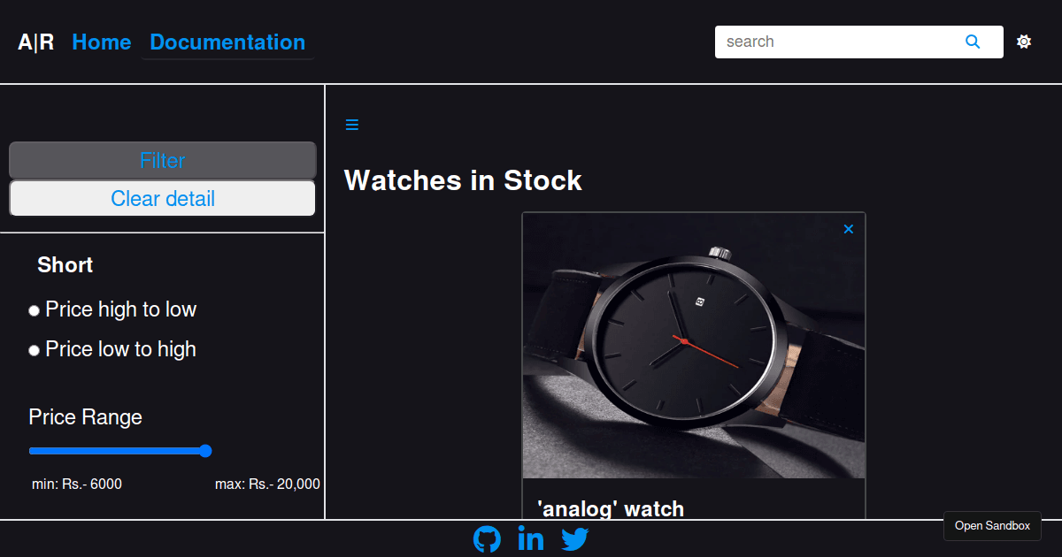 E-commerce Project(productPage) (forked) - Codesandbox