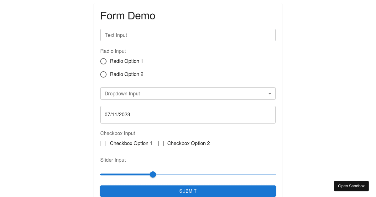 react-form - Codesandbox