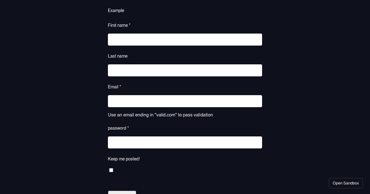 form-example - Codesandbox