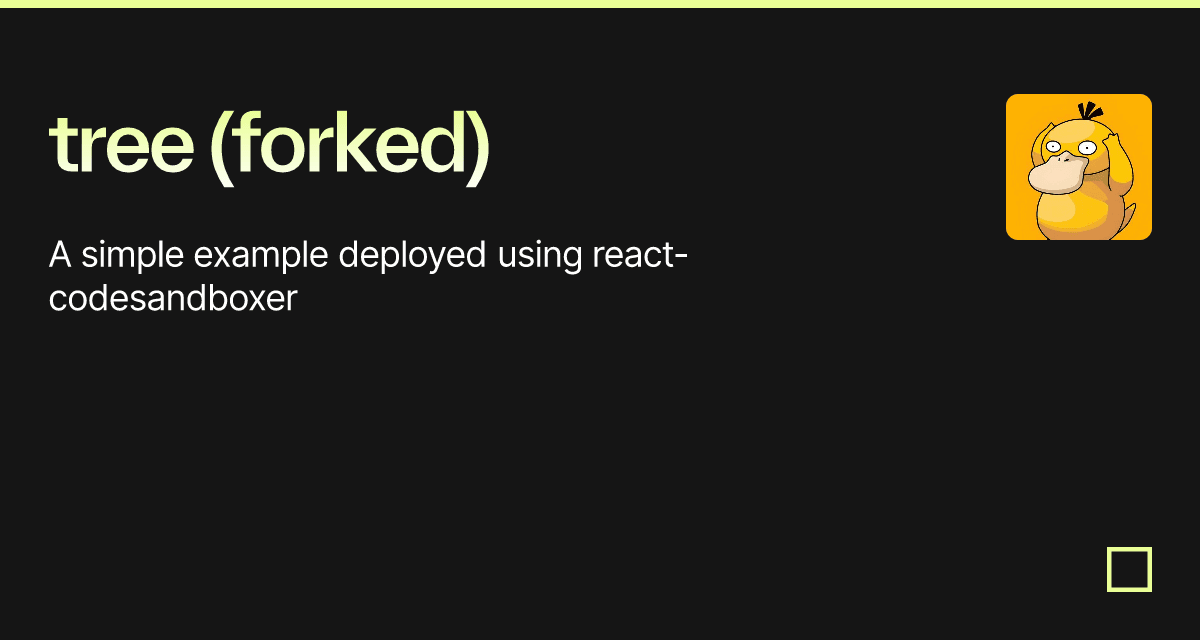tree (forked) - Codesandbox