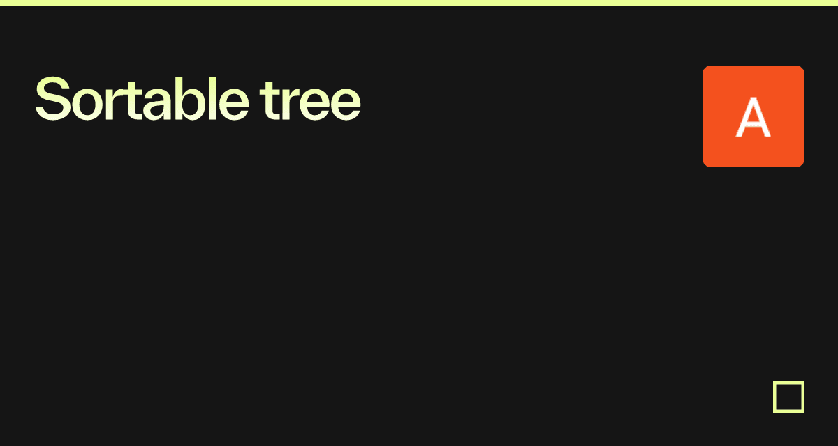 Sortable tree - Codesandbox