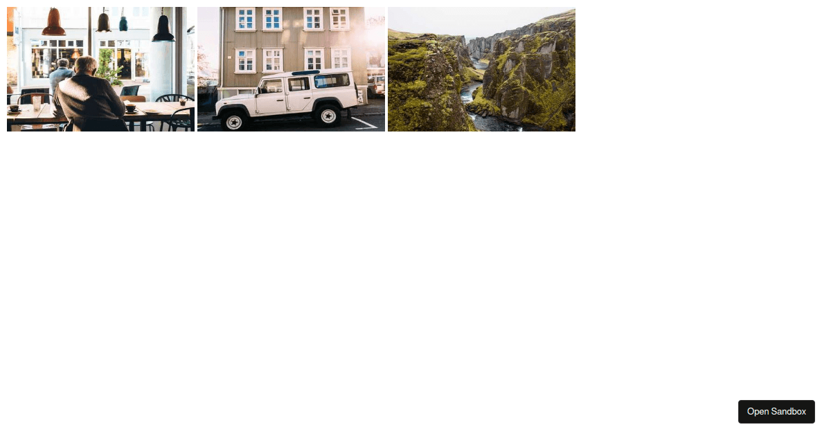 Demo react-grid-gallery - Codesandbox
