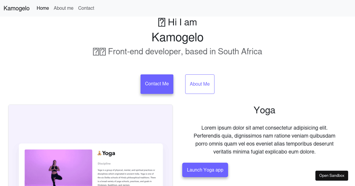 Advanced Bootstrap homework - challenge (forked) - Codesandbox