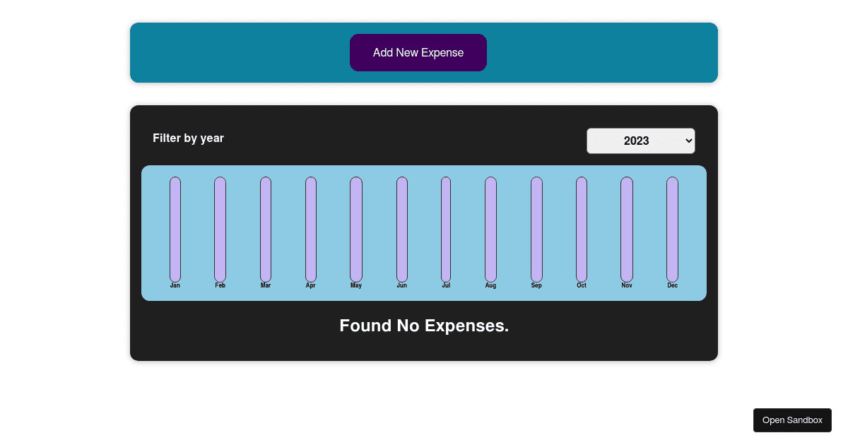 Expense Tracker - Codesandbox