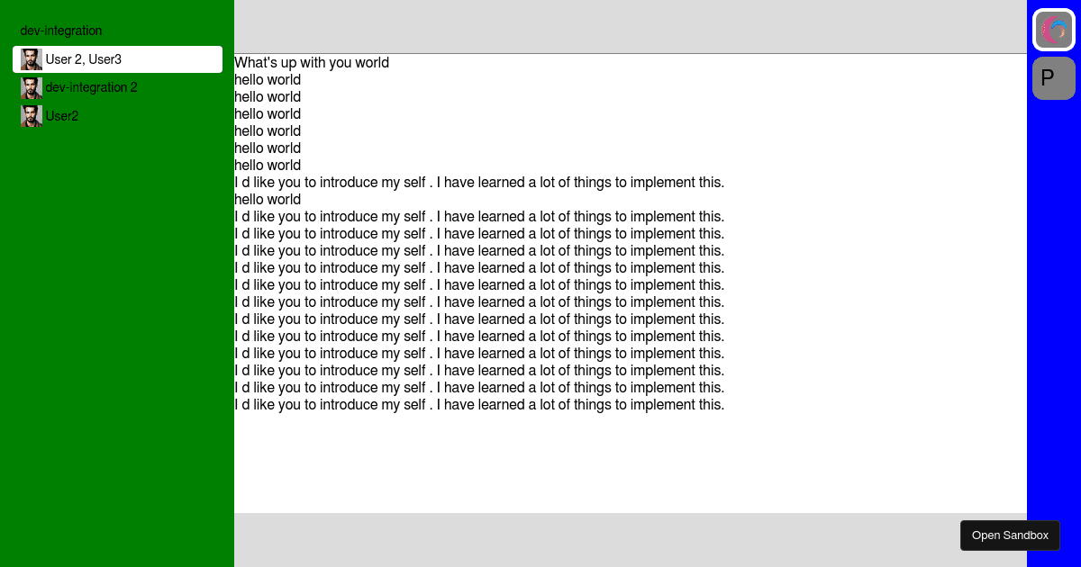 Messaging List - Codesandbox