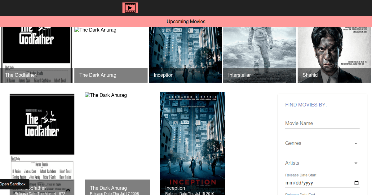 moviebookingapplication Codesandbox