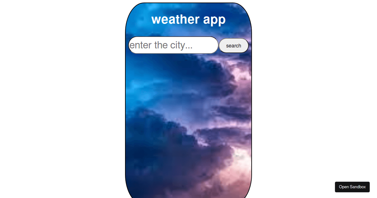 weather api (forked) - Codesandbox