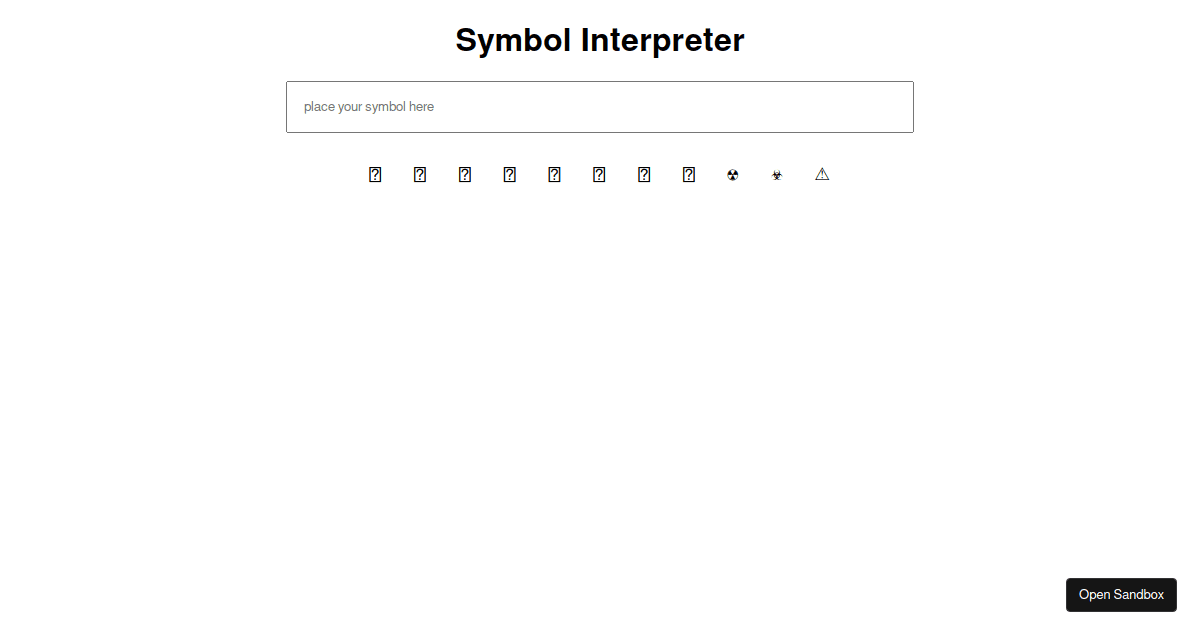 symbol-interpreter - Codesandbox