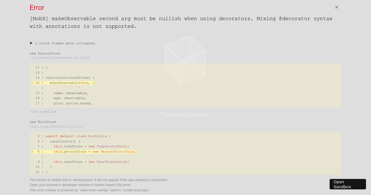 mobx-start - Codesandbox