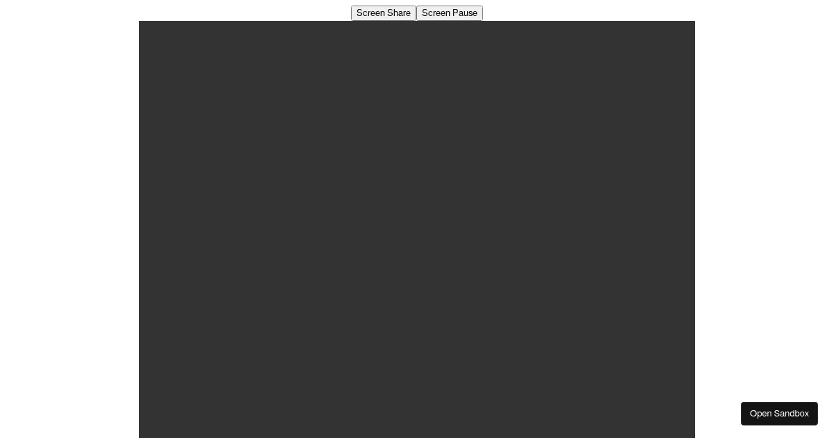 React share screen (forked) - Codesandbox