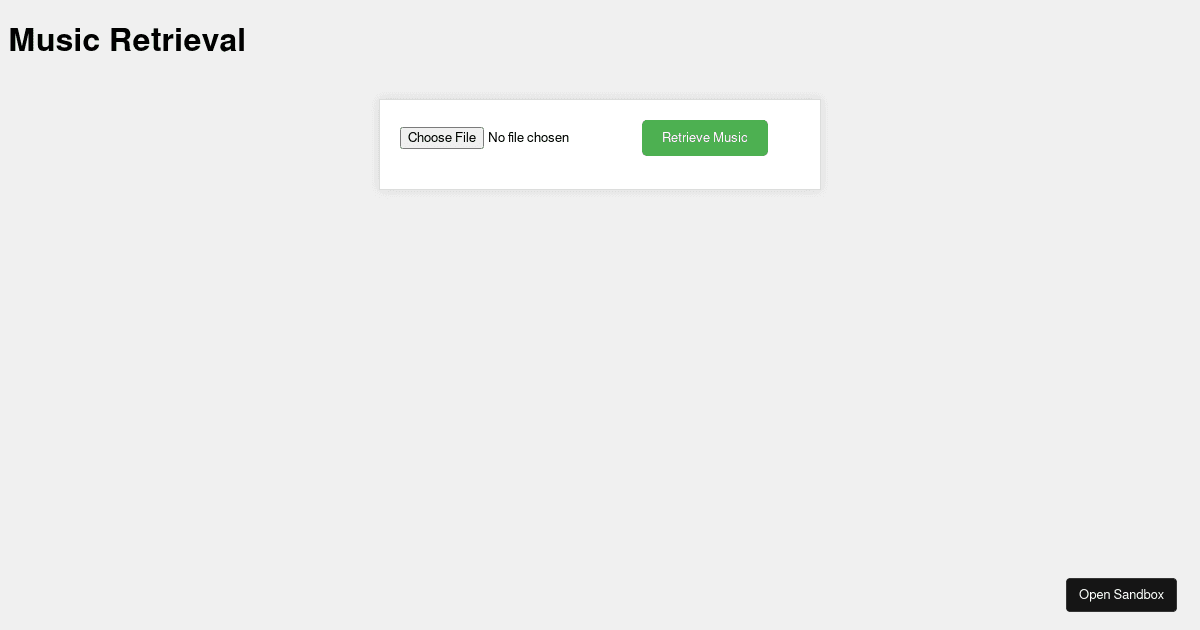 MUSIC RETRIEVAL - Codesandbox