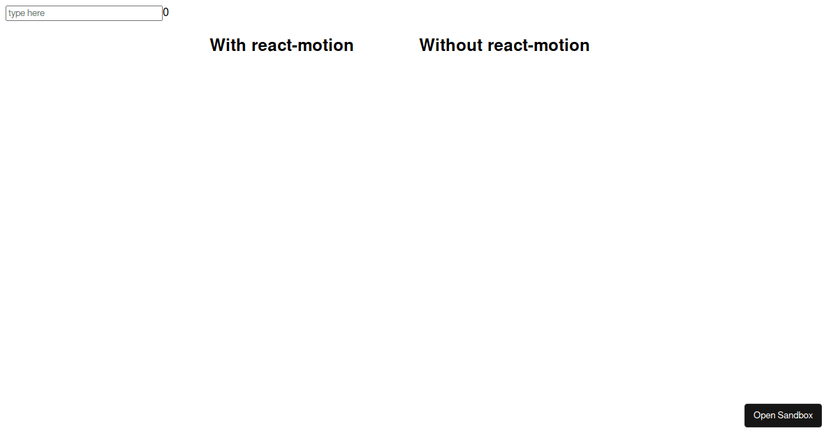 Fuse.js with Reactmotionui Codesandbox