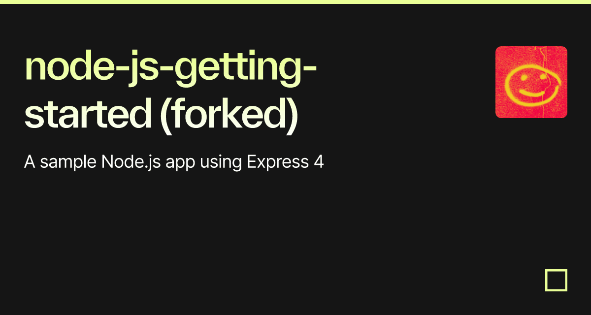 nodejsgettingstarted (forked) Codesandbox