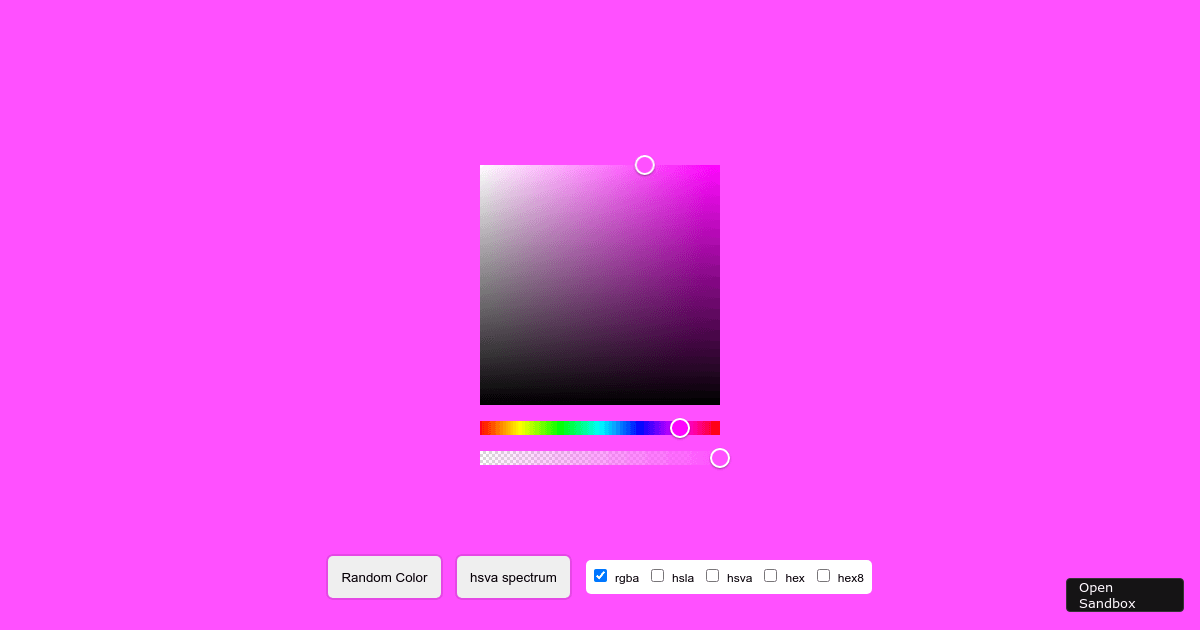 React Canvas Color Picker (forked) - Codesandbox