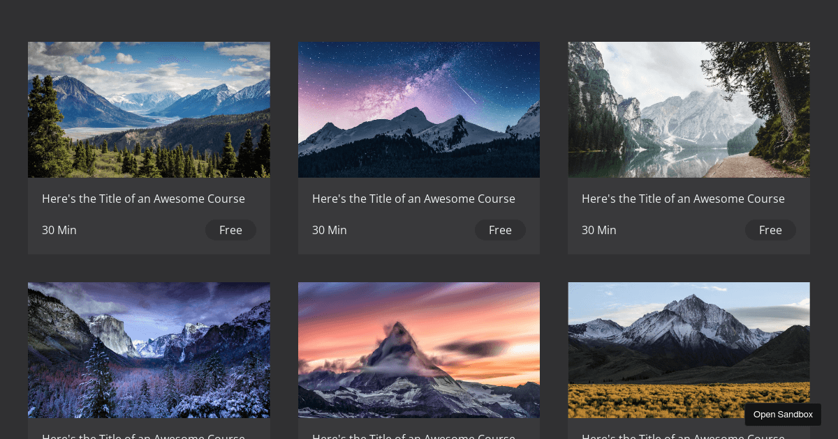 Responsive Card Layout with CSS Grid (forked) - Codesandbox