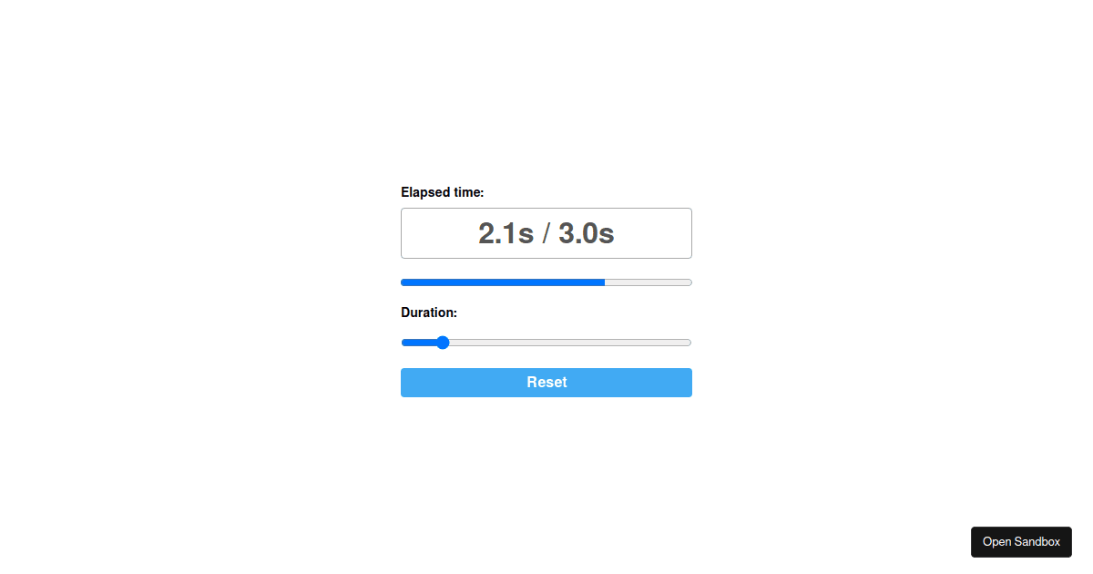 7GUIs 5Timer RxJS Codesandbox
