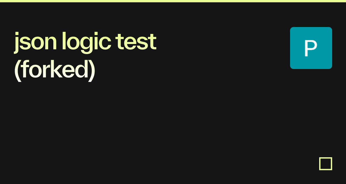 json logic test (forked) - Codesandbox