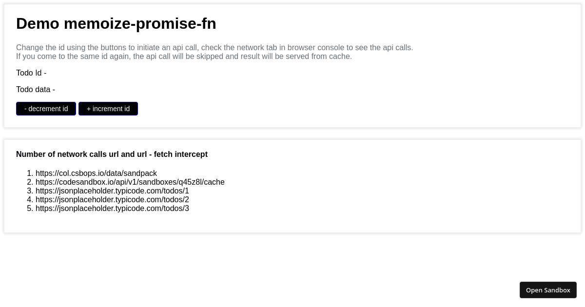 memoize-promise-fn-demo (forked) - Codesandbox