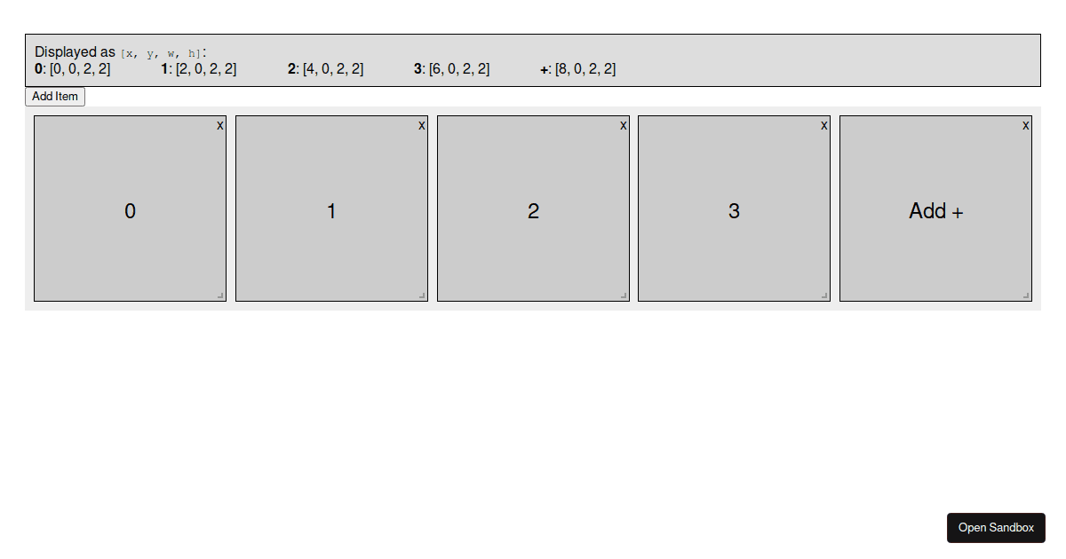 RGL add example - Codesandbox