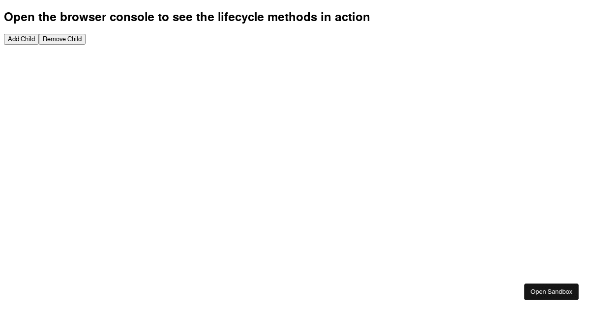 React Lifecycle Demo - Codesandbox