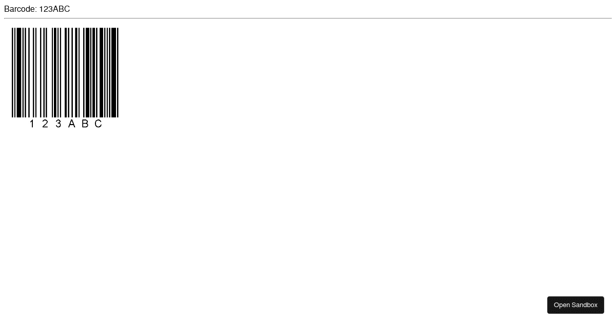 javascriptbarcodereader (forked) Codesandbox