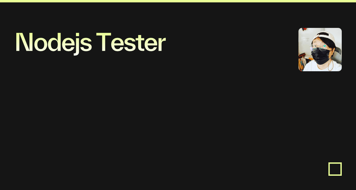 Nodejs Tester - Codesandbox