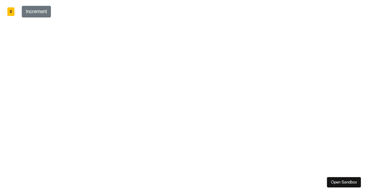 React example - Codesandbox