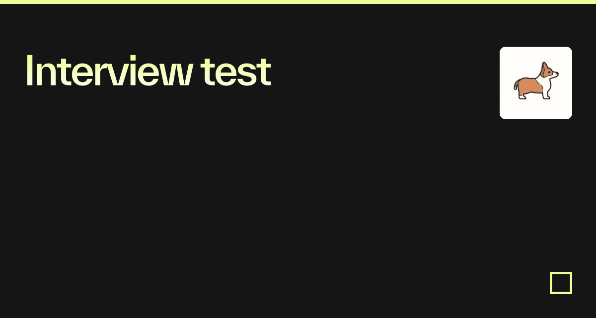 Interview test - Codesandbox