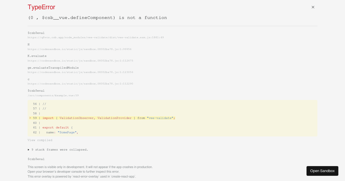 Vee Code Platform Example VeeValidate 3.0 - Multi-forms example - Codesandbox