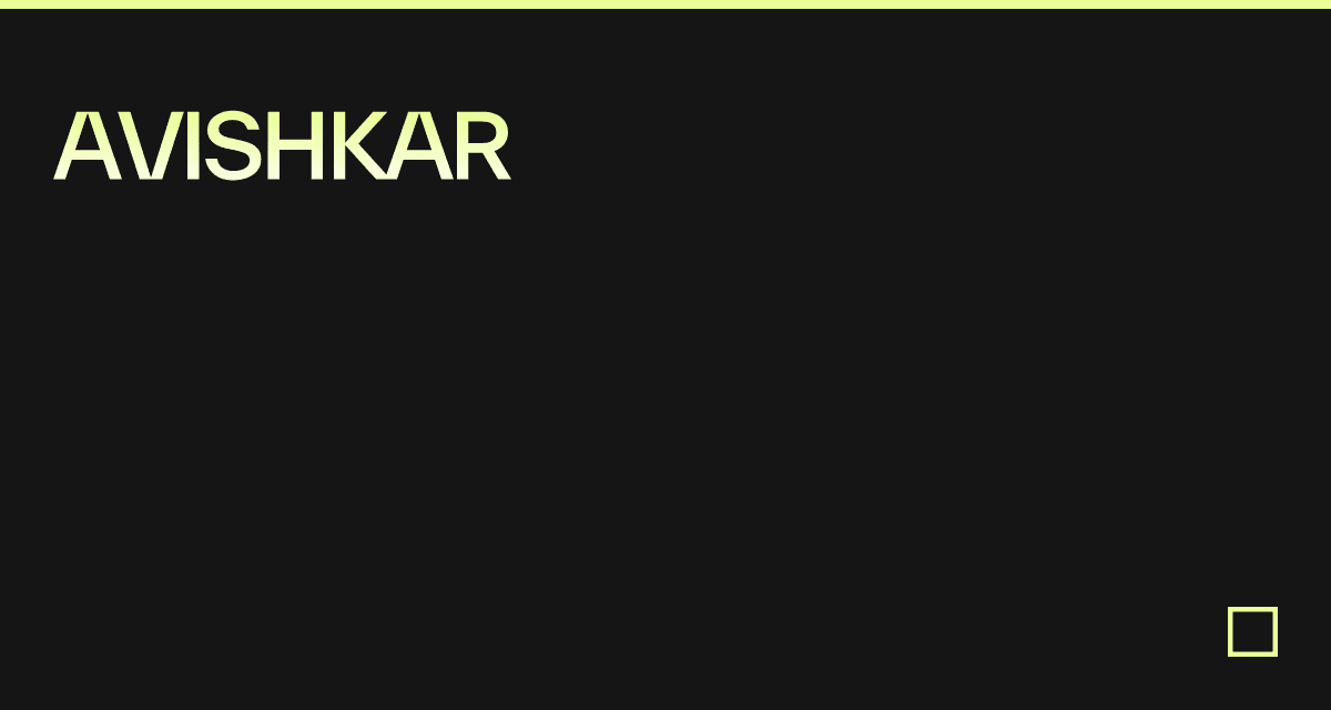 AVISHKAR - Codesandbox