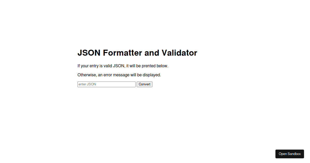 json-formatter-and-validator-codesandbox