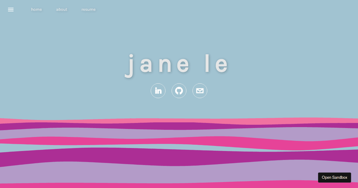 Personal Website - Codesandbox