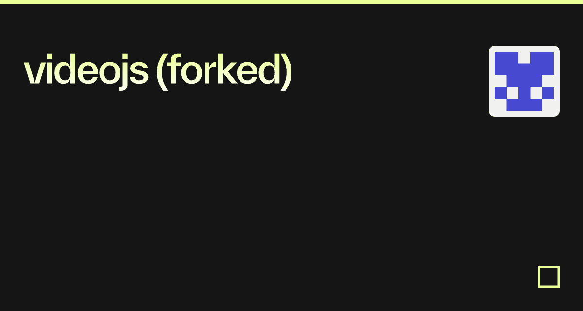 videojs (forked) - Codesandbox