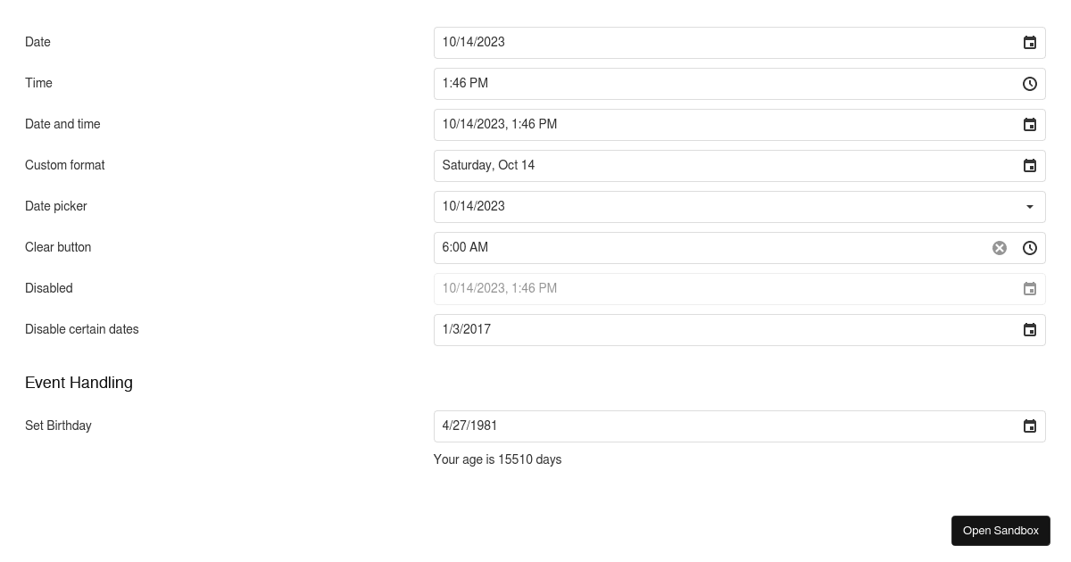 Overview - DevExtreme Date Box - Codesandbox