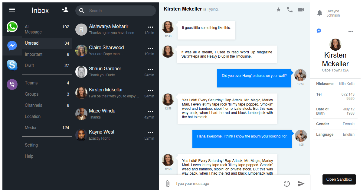 Chatbox App (forked) - Codesandbox