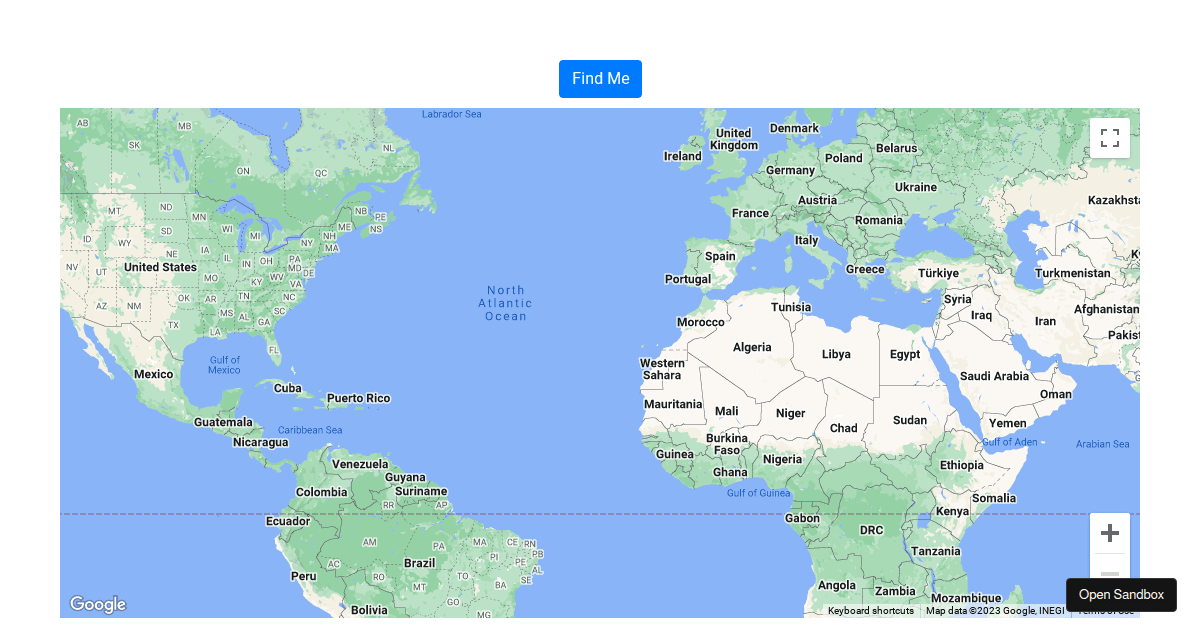 Google Map App - Codesandbox