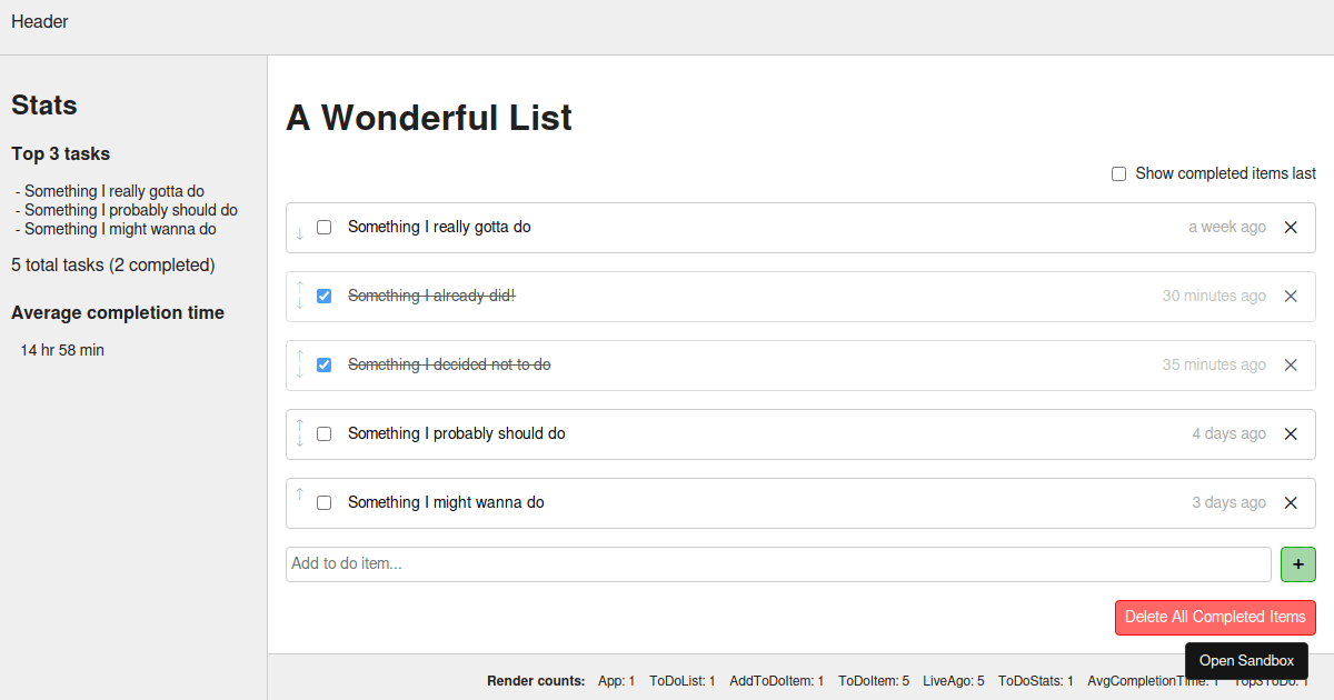 ToDo - MobX - Codesandbox