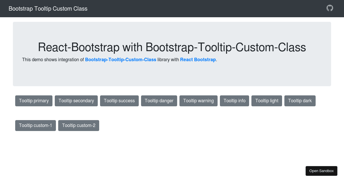 React-Bootstrap with Bootstrap-Tooltip-Custom-Class (forked) - Codesandbox