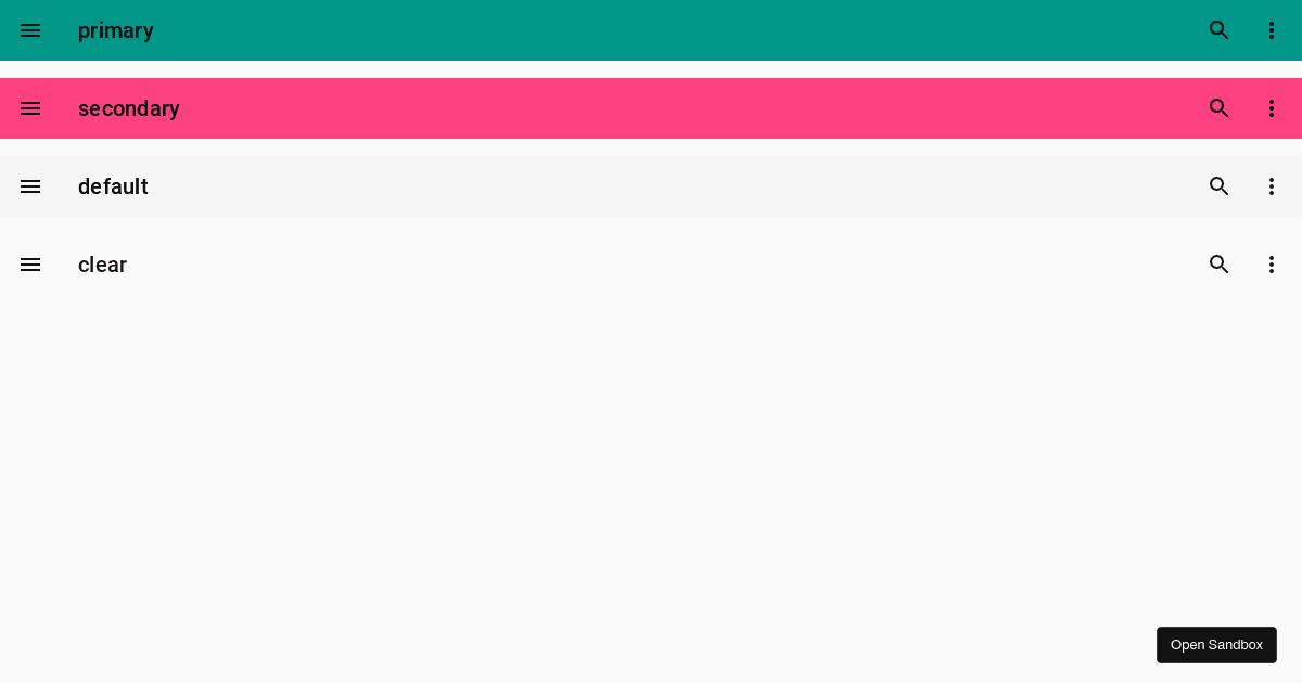 AppBar Example - Simple Usage - Codesandbox