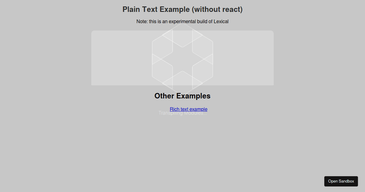 lexical-vanilla-js (forked) - Codesandbox