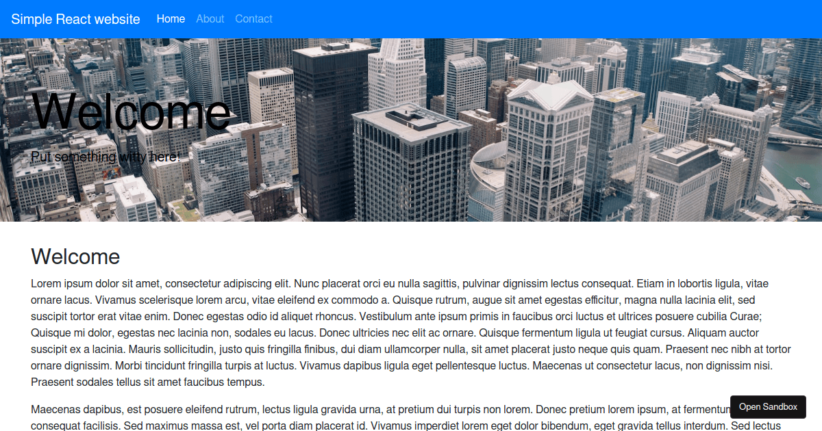 Simple React App (forked) - Codesandbox