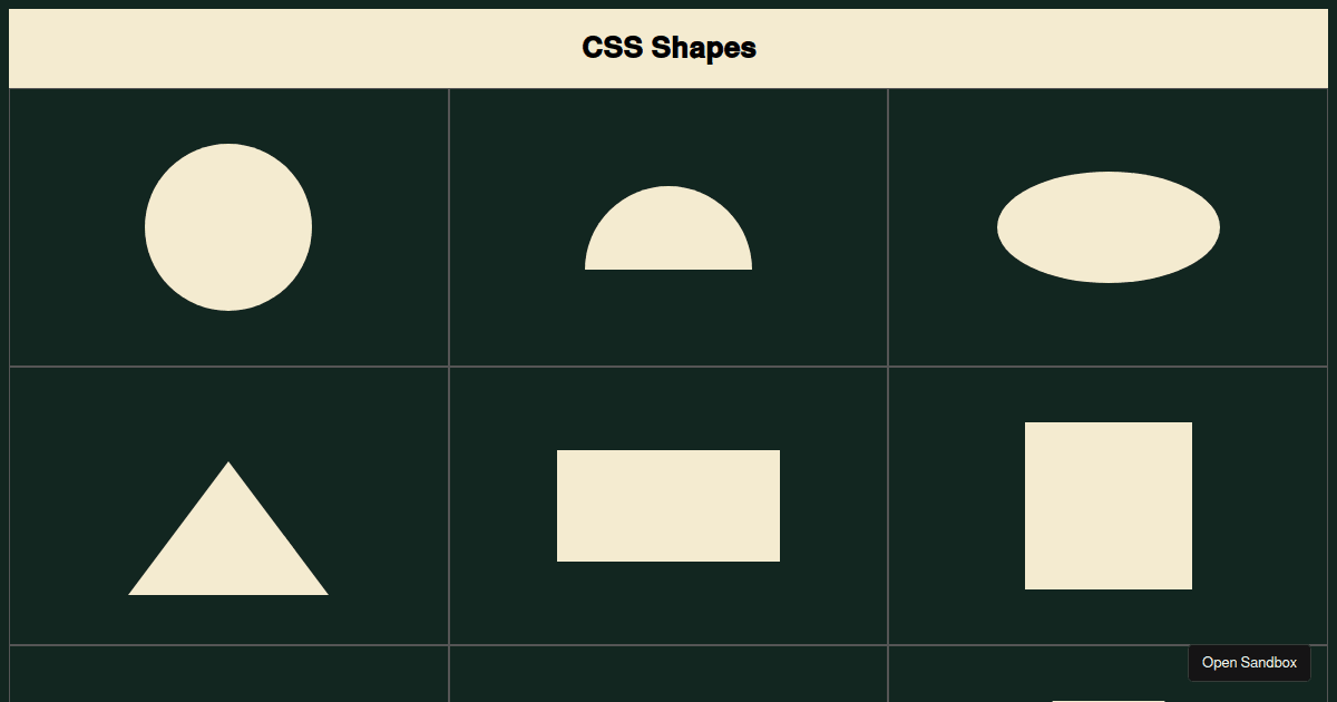 css-shape-gallery - Codesandbox