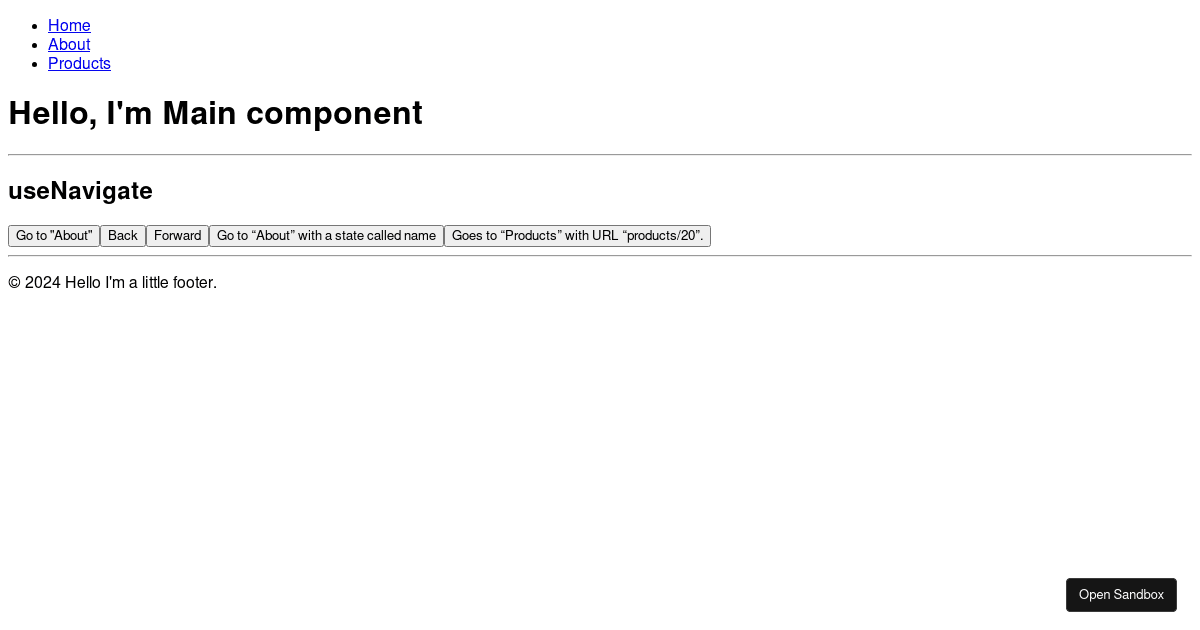 React Router V6 0.4.0 - Codesandbox
