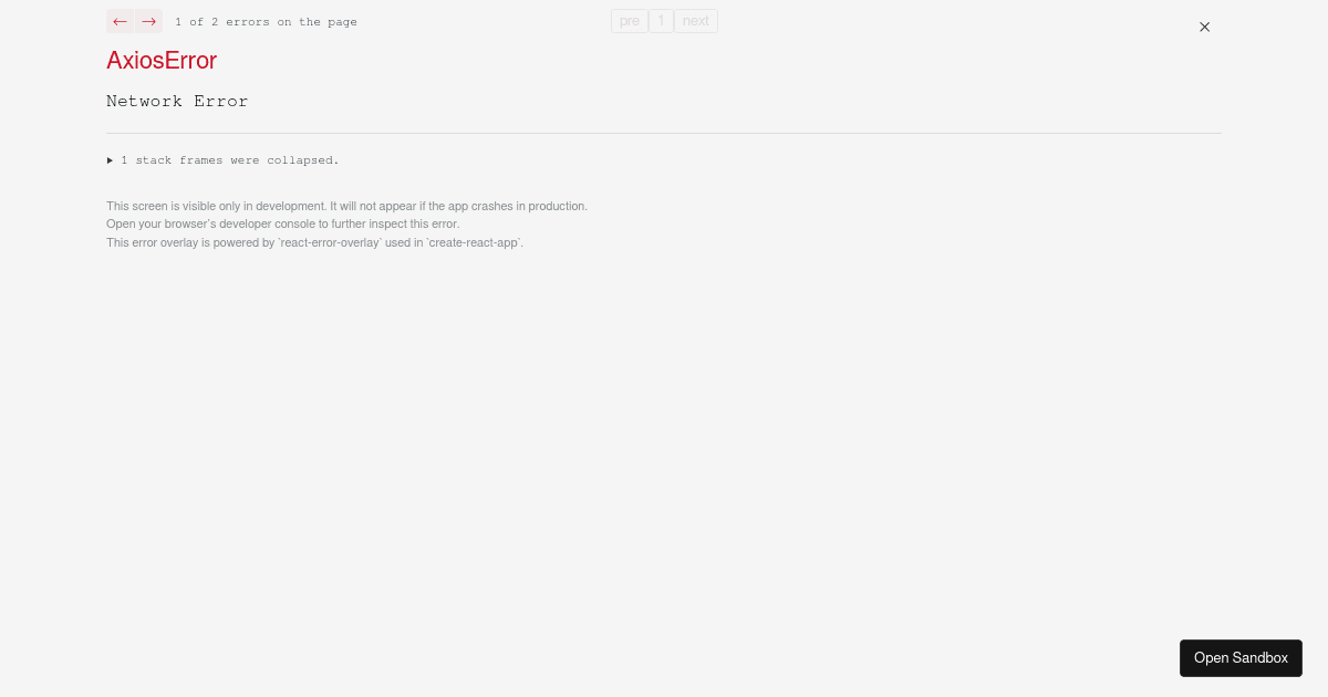 axios - Codesandbox