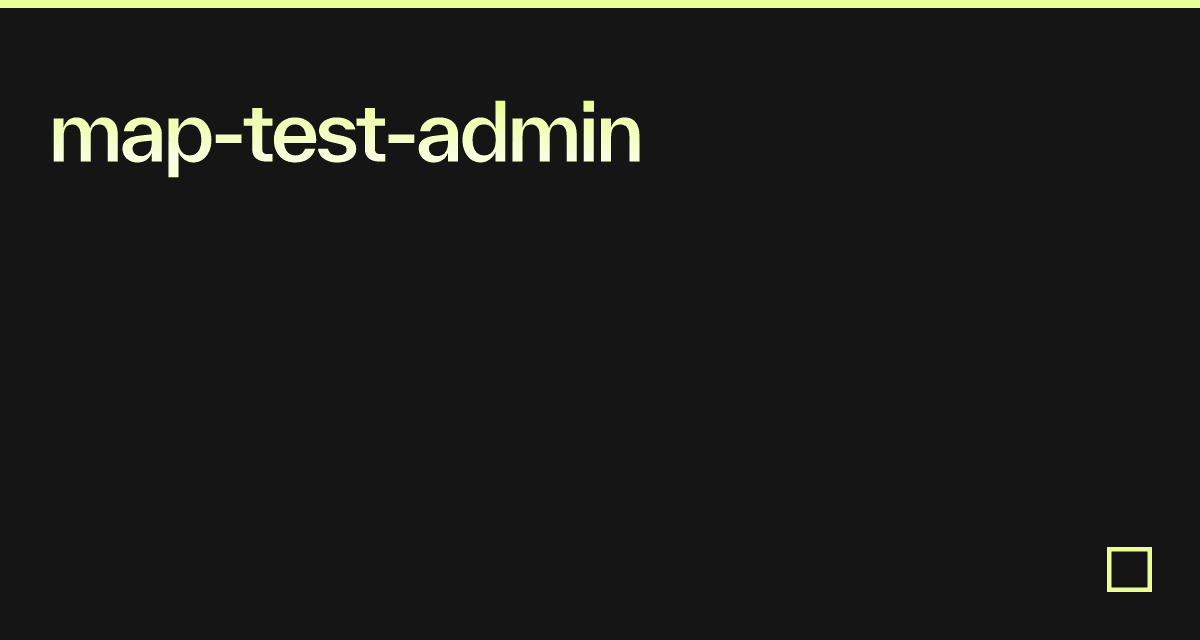 maptestadmin Codesandbox