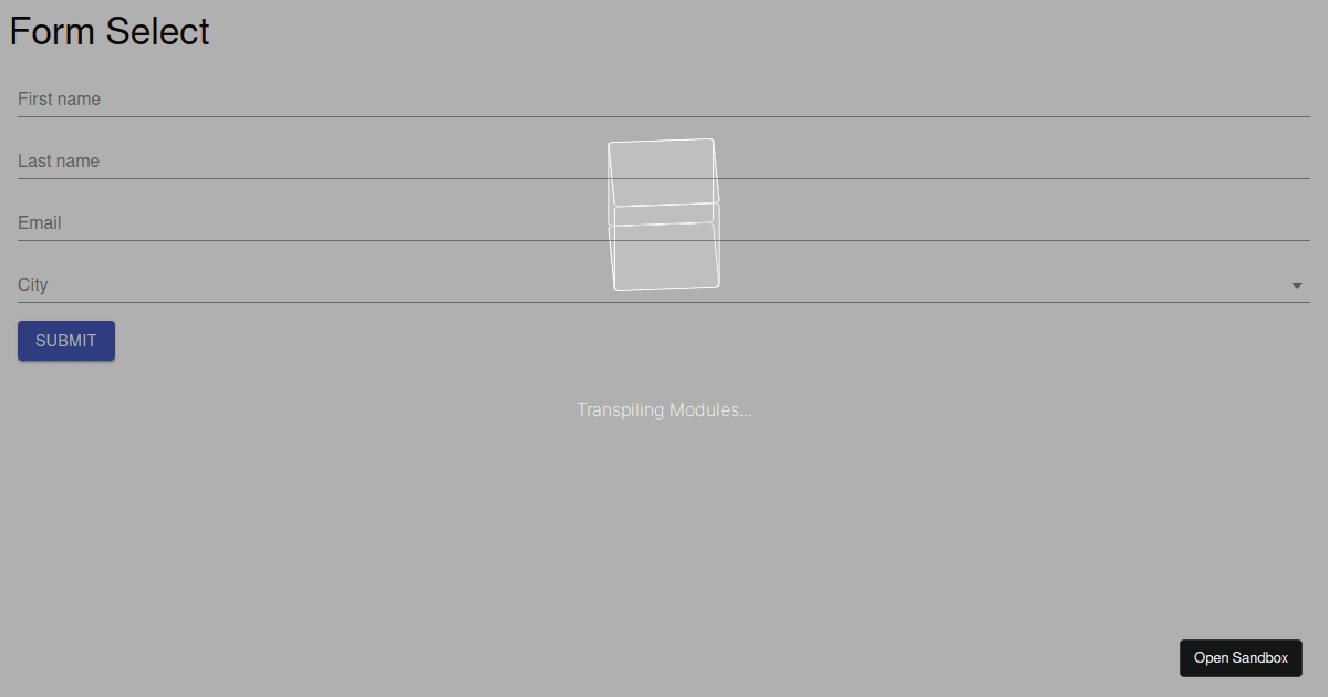 FormSelect - Codesandbox