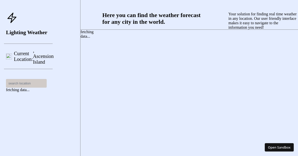 Weather App - Codesandbox